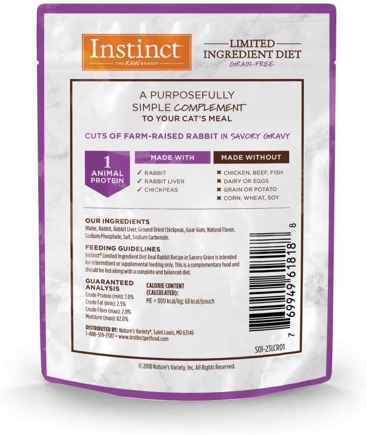 Limited Ingredient Diet, Natural Wet Cat Food Topper, Grain Free Recipe – Real R