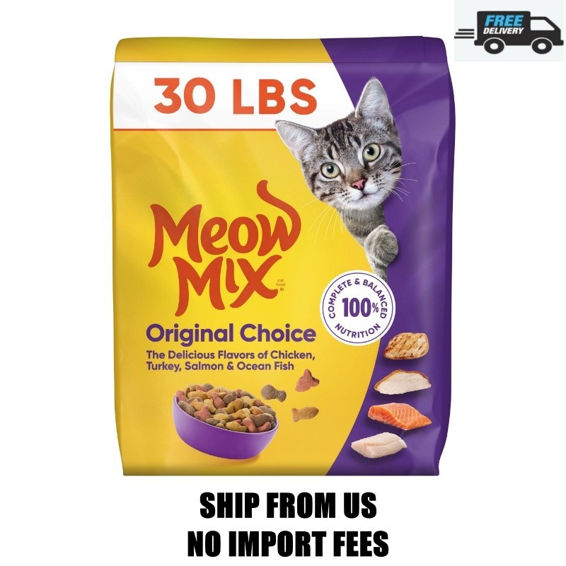 Meow Mix Original Choice Dry Cat Food, All Life Stages, Chicken, Turkey, Salmon