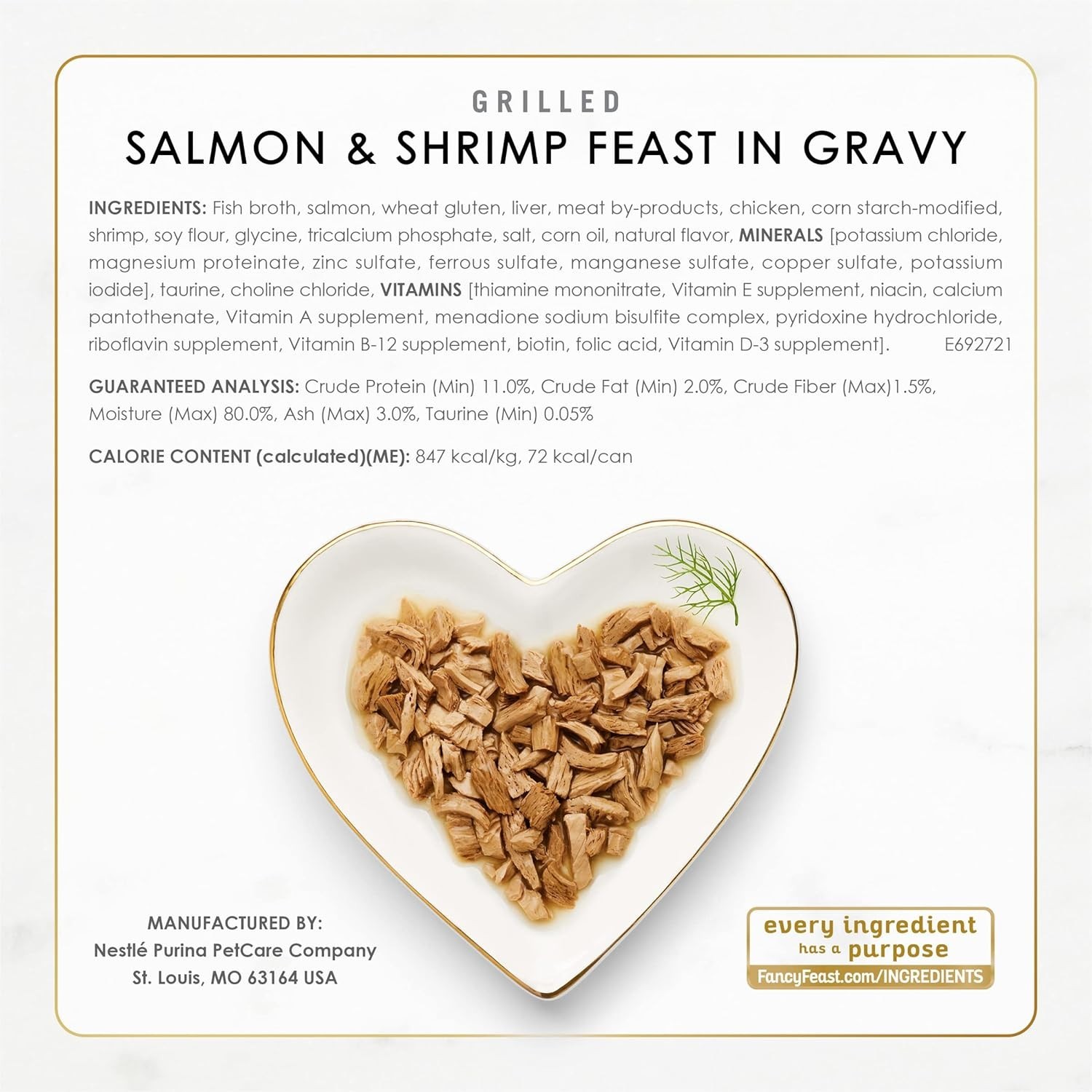 Fancy Feast Grilled Seafood Wet Cat Food Variety Pack 30 Cans 3oz Premium