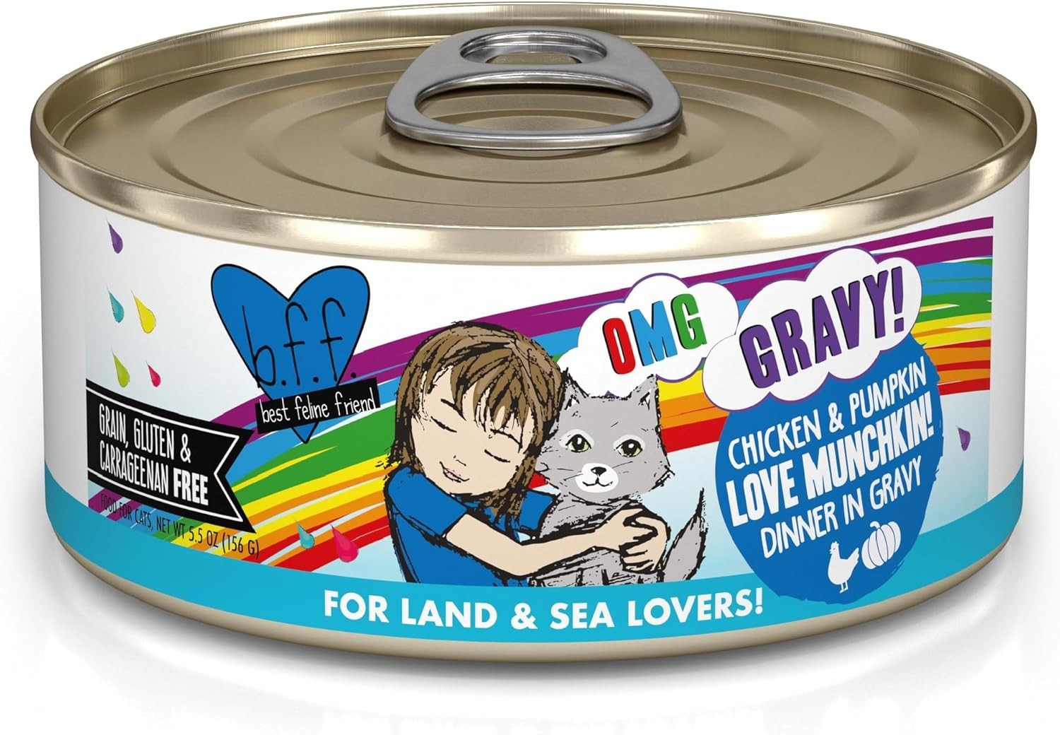 Wet Cat Food 5.5oz Can Pack of 8 Chicken Pumpkin Gravy All Life Stages