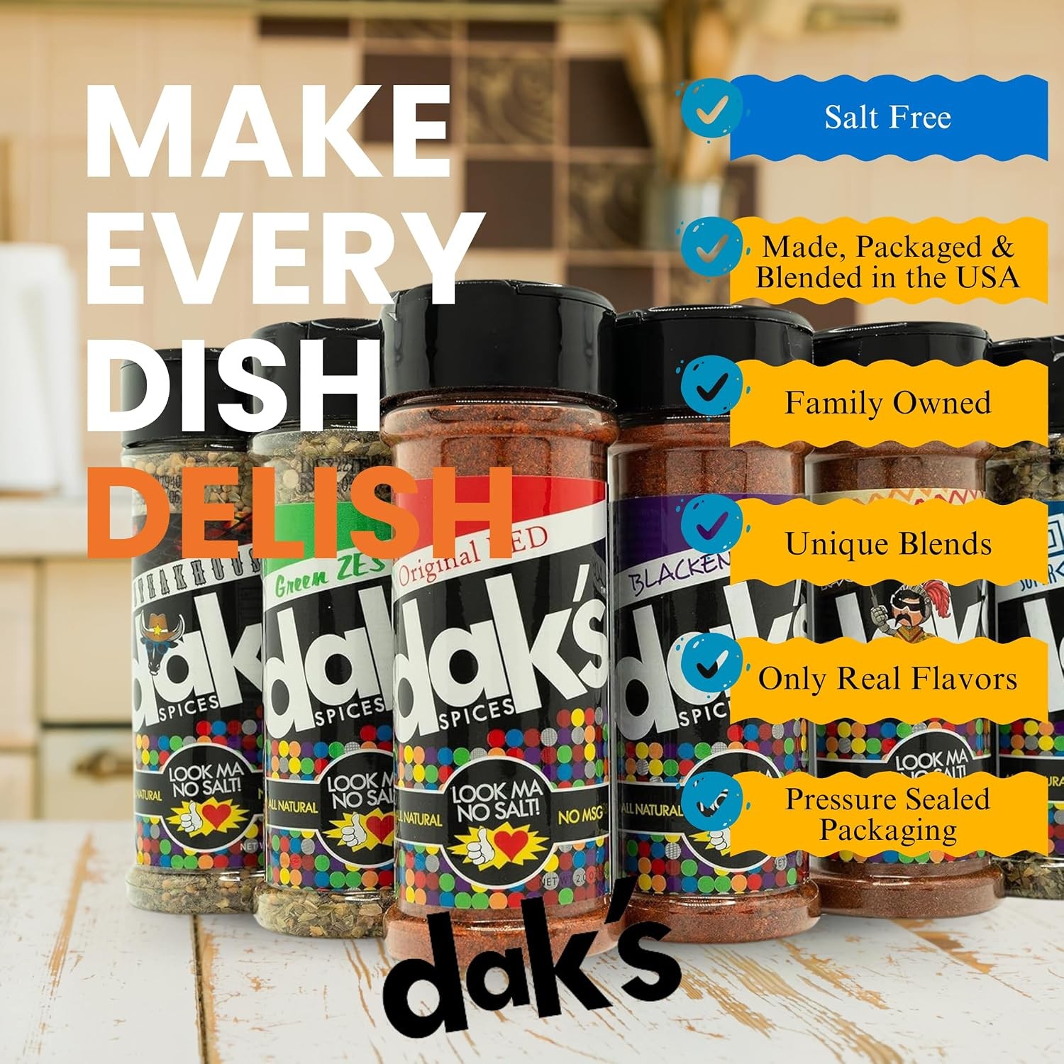 Salt Free Spices 6 Pack Seasoning Blends 100 Percent No Salt Added Spices