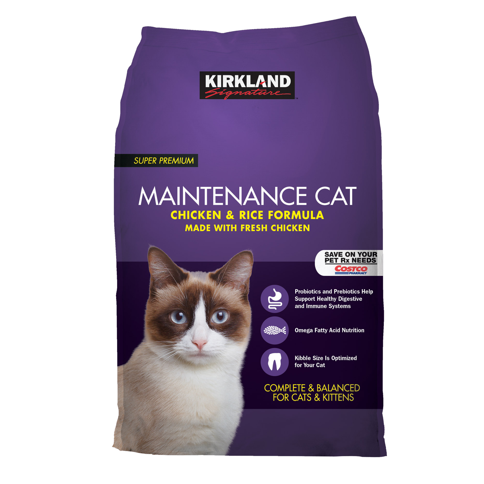 Kirkland Signature Chicken and Rice Cat Food 25 Lbs.