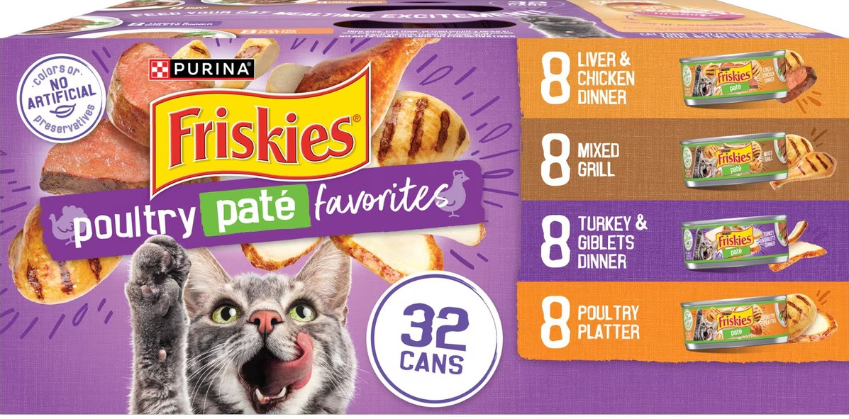 Poultry Pate Favorites Variety Pack Wet Cat Food, 5.5-oz can,case of 64
