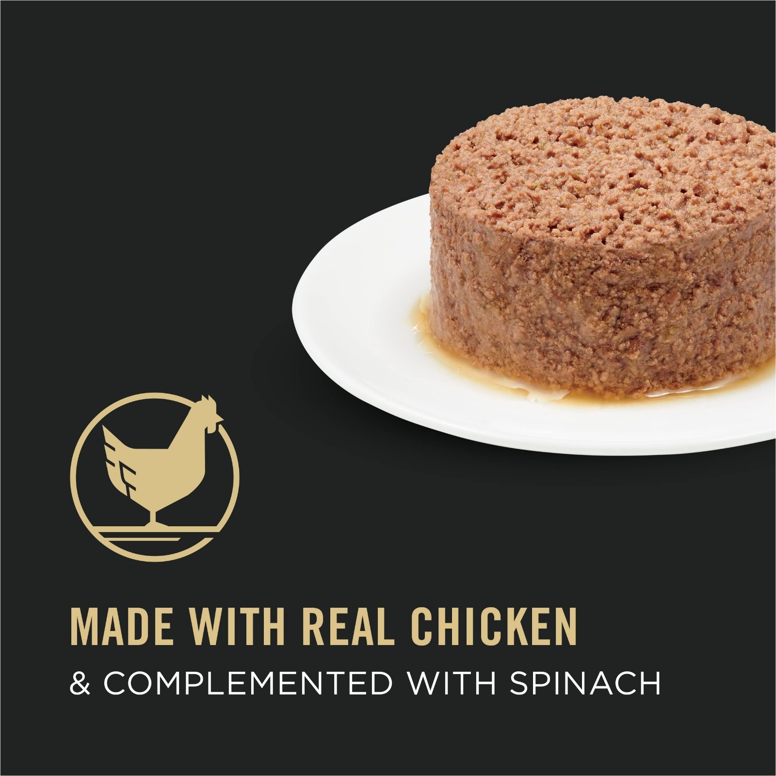 Grain-Free Wet Cat Food Pate – Chicken & Spinach Entree, 3 oz Cans, 48 Pack