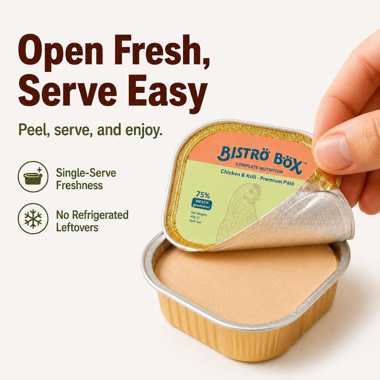 OPET Wet Cat Food Pate, Grain Free Wet Pate for All Life Stages, Balanced Recipe