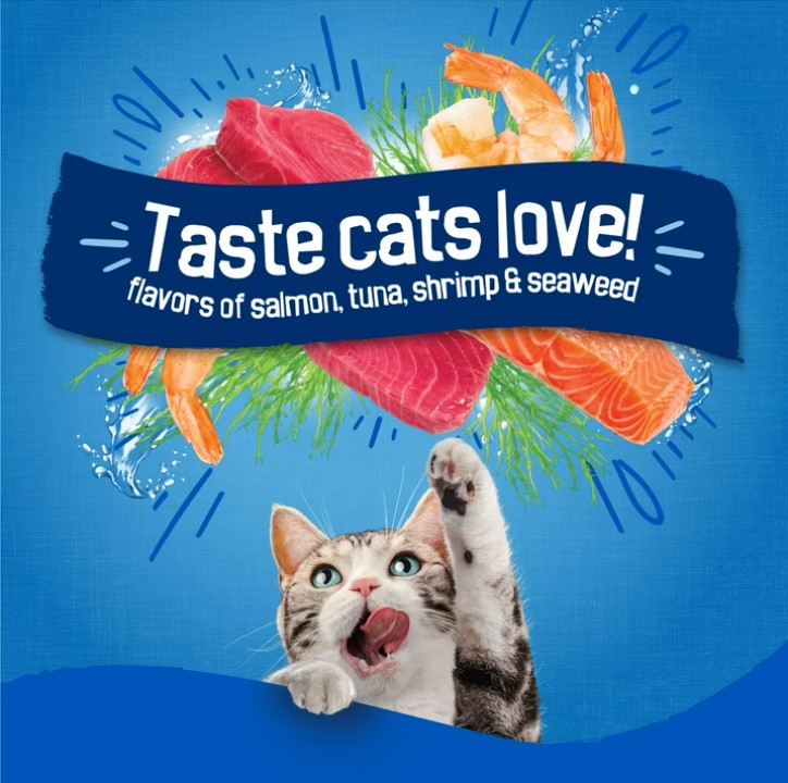 (2 pack) Dry Cat Food Seafood Sensations with Salmon, Tuna, 30 lb Bag