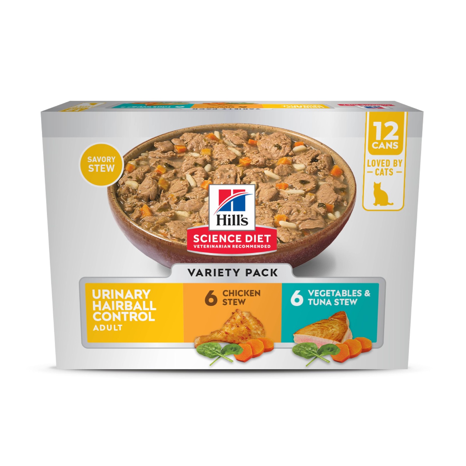 Hill’s Science Diet Adult Urinary & Hairball Control 2.9 Ounce (Pack of 12)