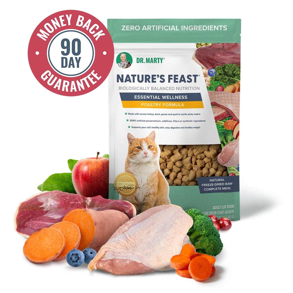 Nature’s Feast Essential Wellness Cat Food Poultry Formula Freeze Dried