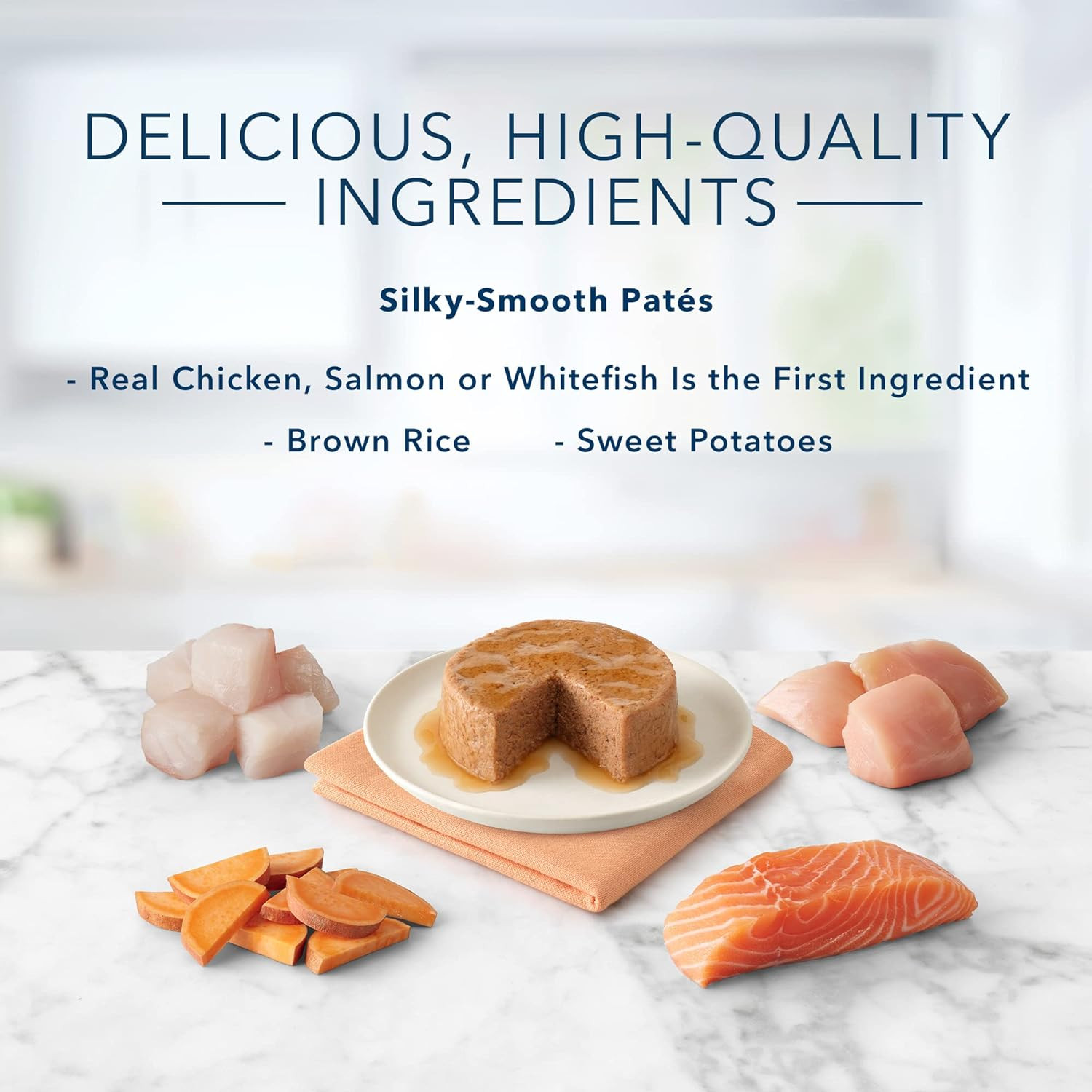 Tastefuls Natural Pate Wet Cat Food Variety Pack, Salmon, Chicken, Ocean Fish &