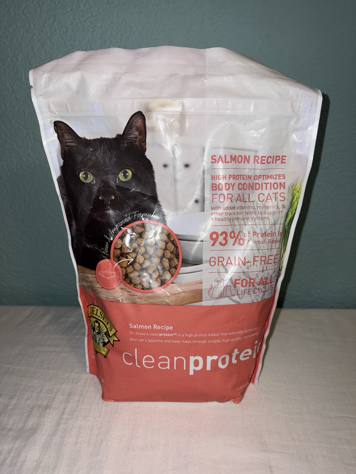 Dr. Elseys Clean Protein Cat Food Salmon Recipe NEW 2lb Bag! Grain Free 11/22/26