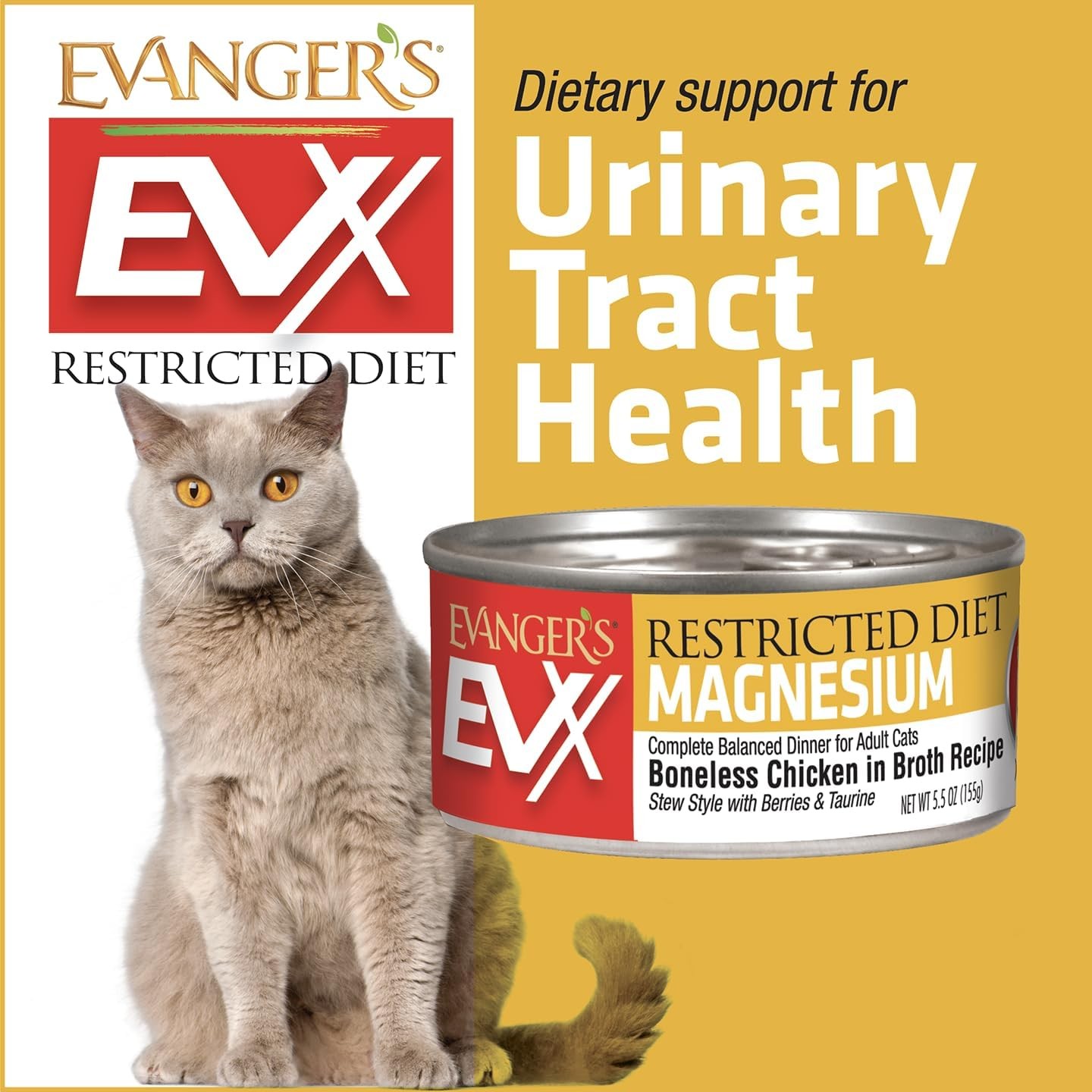 EVX Urinary Health Wet Cat Food 12 Cans + Cat’s Pride Cat Litter 10lb Bundle