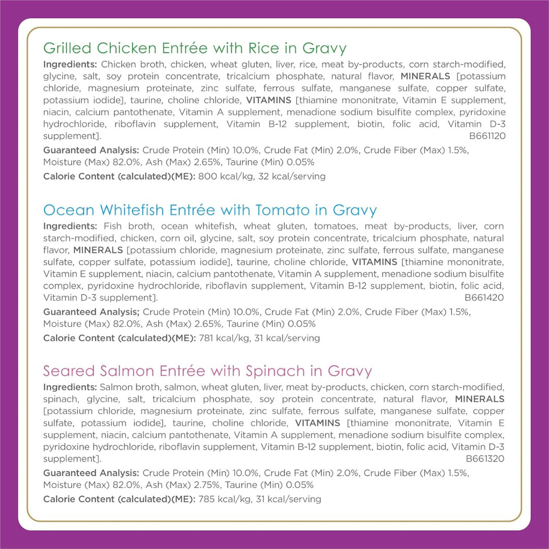 Purina Fancy Feast Gourmet Wet Cat Food Variety Pack, Petites Gravy Collection,