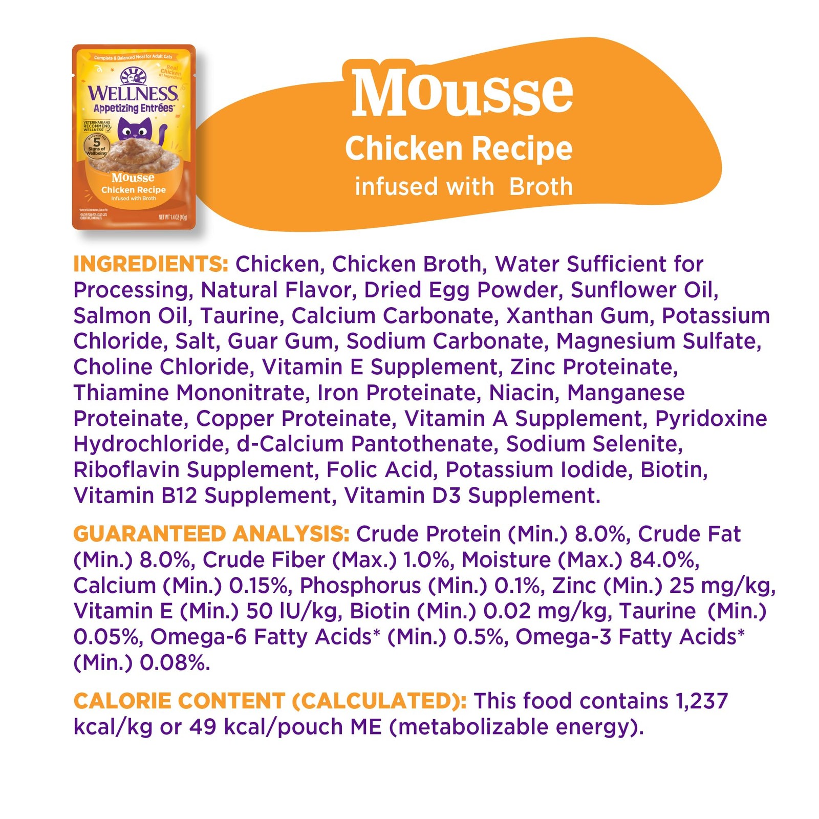 Appetizing Entrées Mousse Adult Wet Cat Food, Natural, Protein Rich, Grain , …