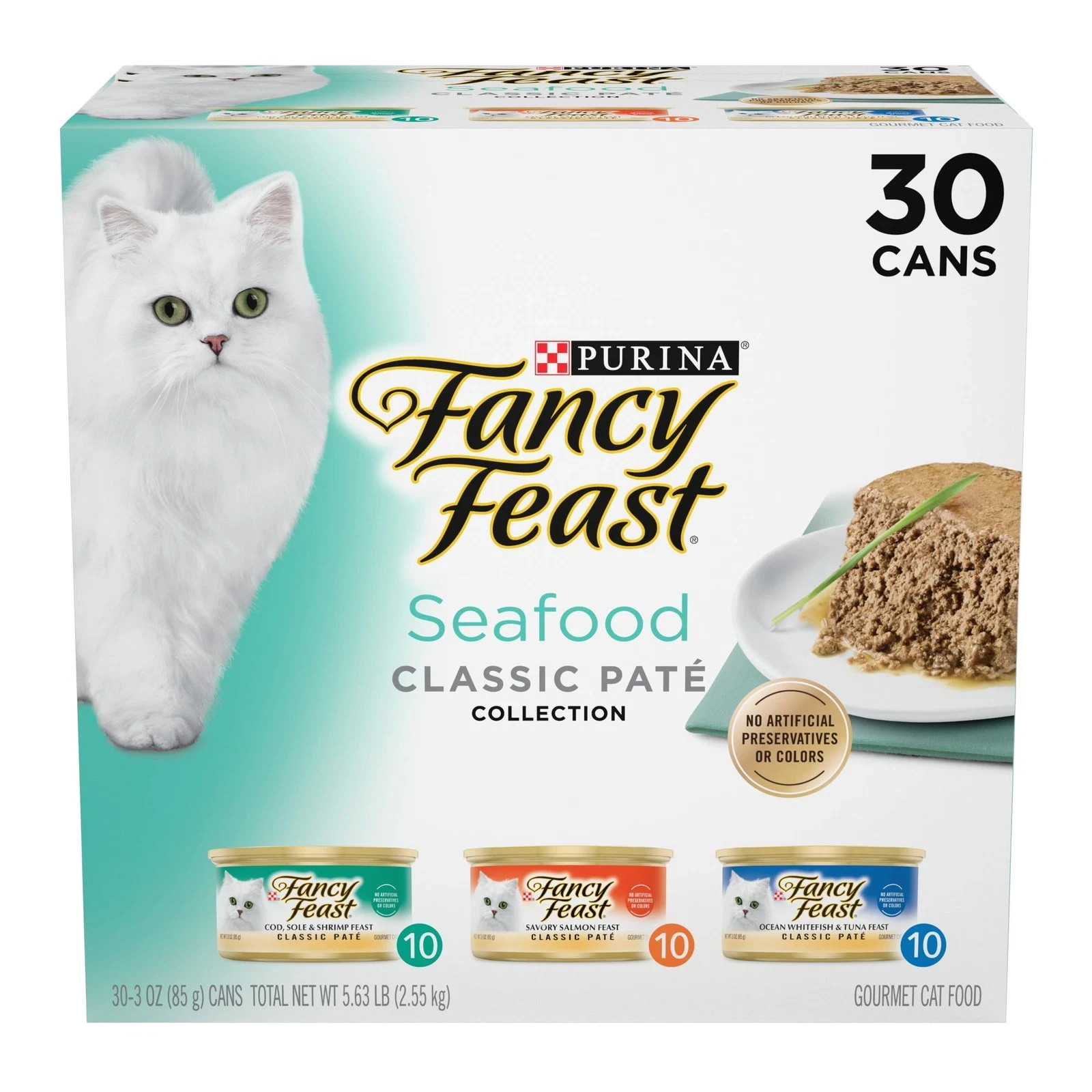 Purina Fancy Feast Seafood Classic Pate 3 Ounce (Pack of 30), Other