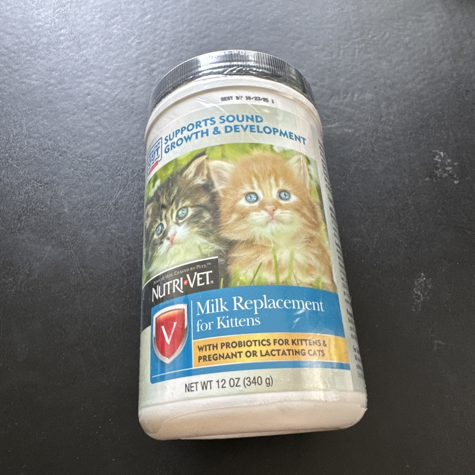Nutri-Vet Milk Replacement For Kittens 12 Oz BB 1/20/26 Probiotics Formula