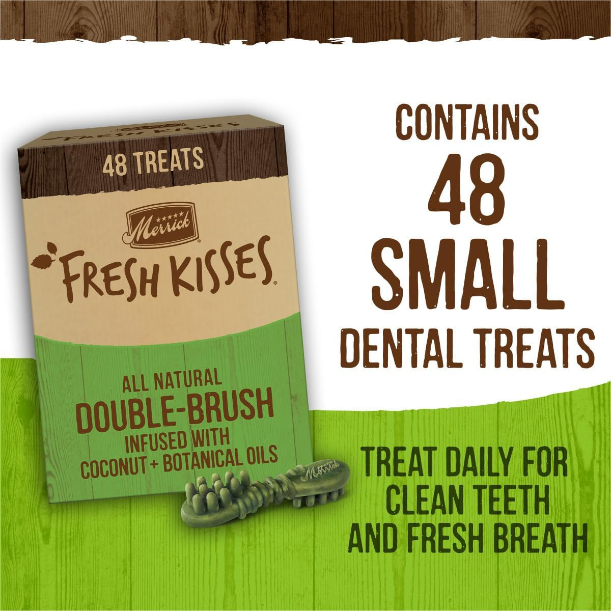 Fresh Kisses Natural Dental Chews Infused with Coconut and Botanical Oils for Sm