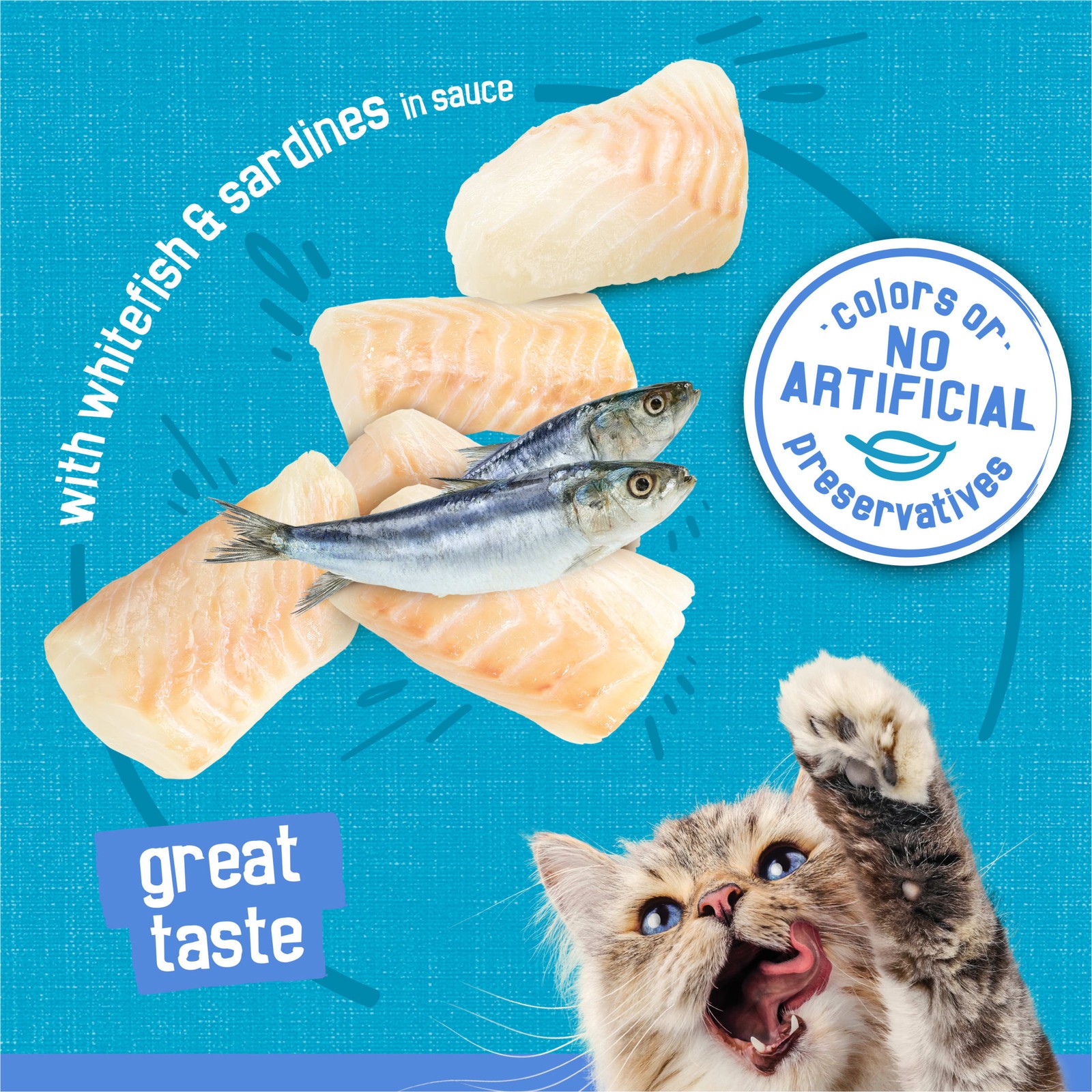 Purina Friskies Shreds Whitefish Sardines 12 Pack 5.5oz