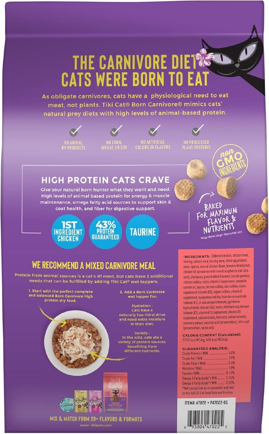 Tiki Cat Born Carnivore High 89.6 Fl Oz (Pack of 1), Red – Chicken & Herring