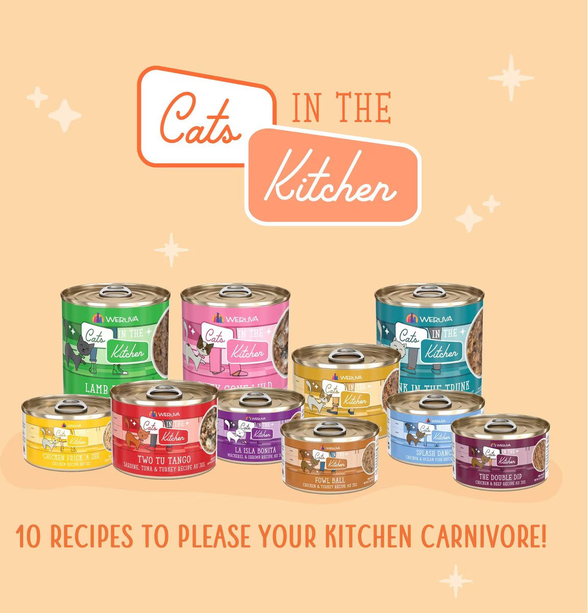 Weruva Cats in the Kitchen Variety Pack Grain Free Cat Food 12 Pouches 3oz