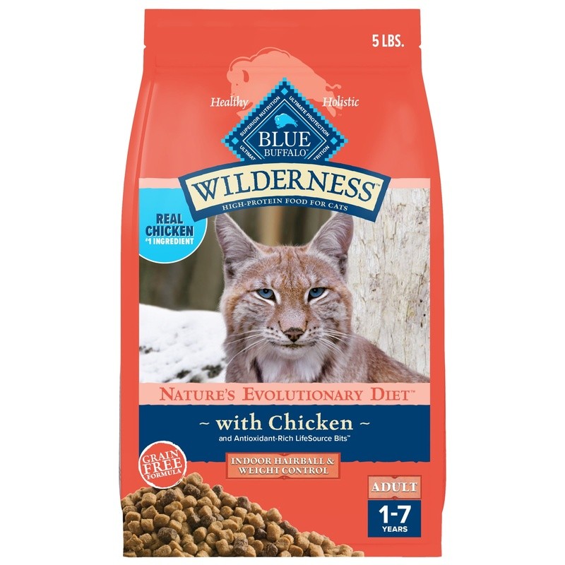 High Protein Cat Food Chicken Grain Free Weight Control Hairball Support 5lb New