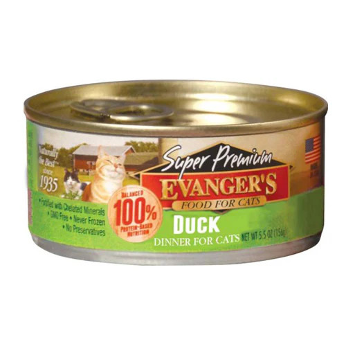 Evanger’s Super Premium Wet Cat Food Duck, 24Each/5.5 Oz, 24 Pack (Count of 24)