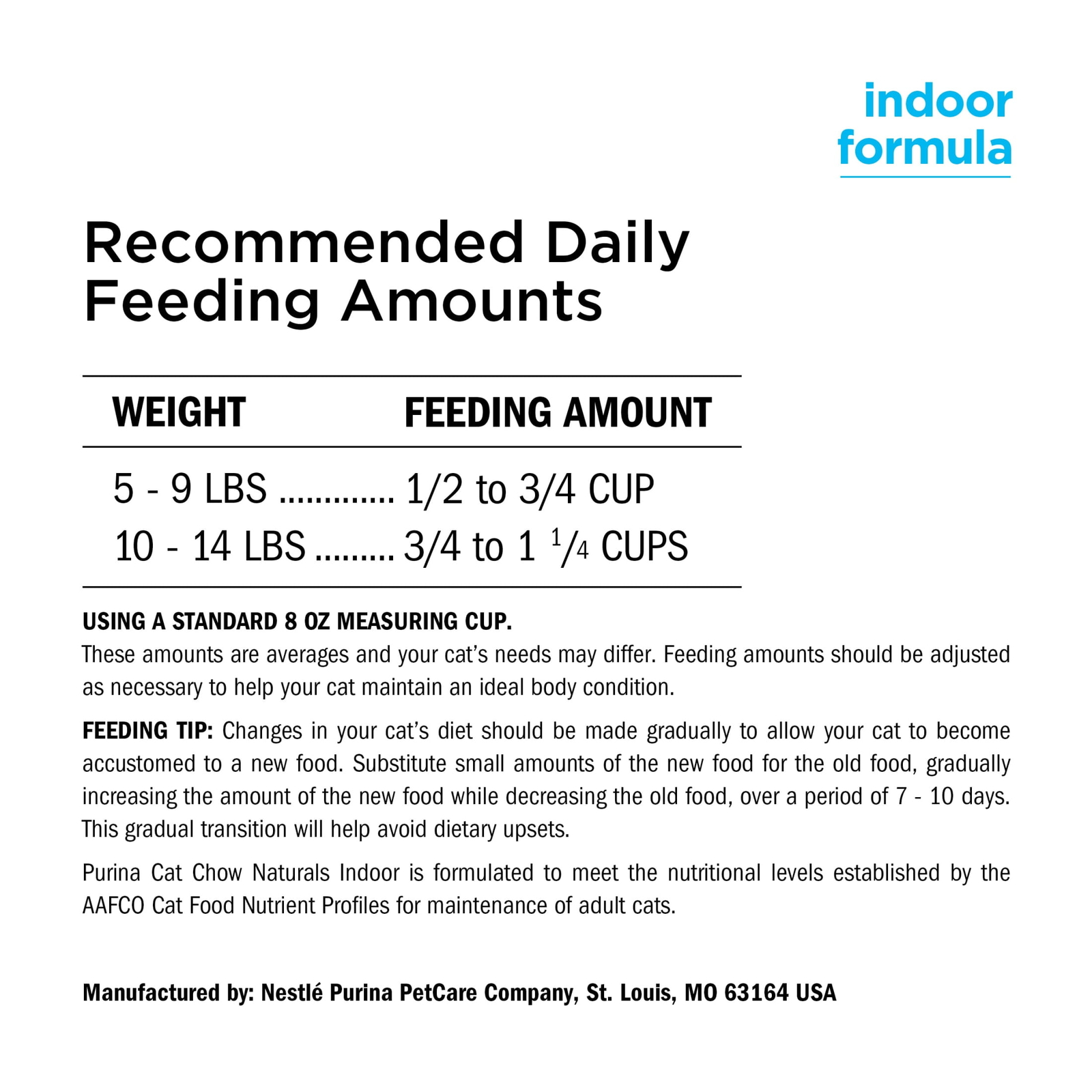 Dry Indoor Cat Food With Added Vitamins, Minerals and Nutrients