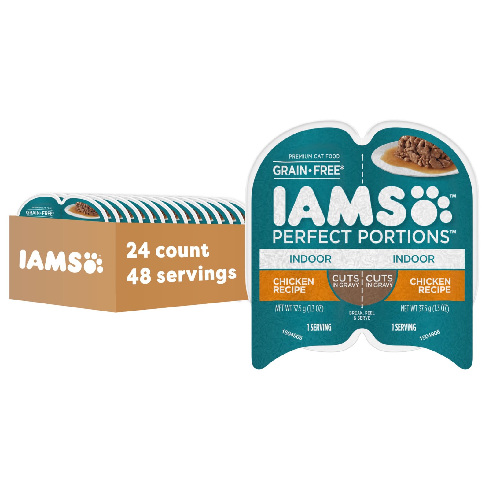 IAMS Perfect Portions Indoor Adult Wet Cat Food 24 Count (Pack of 1), Chicken