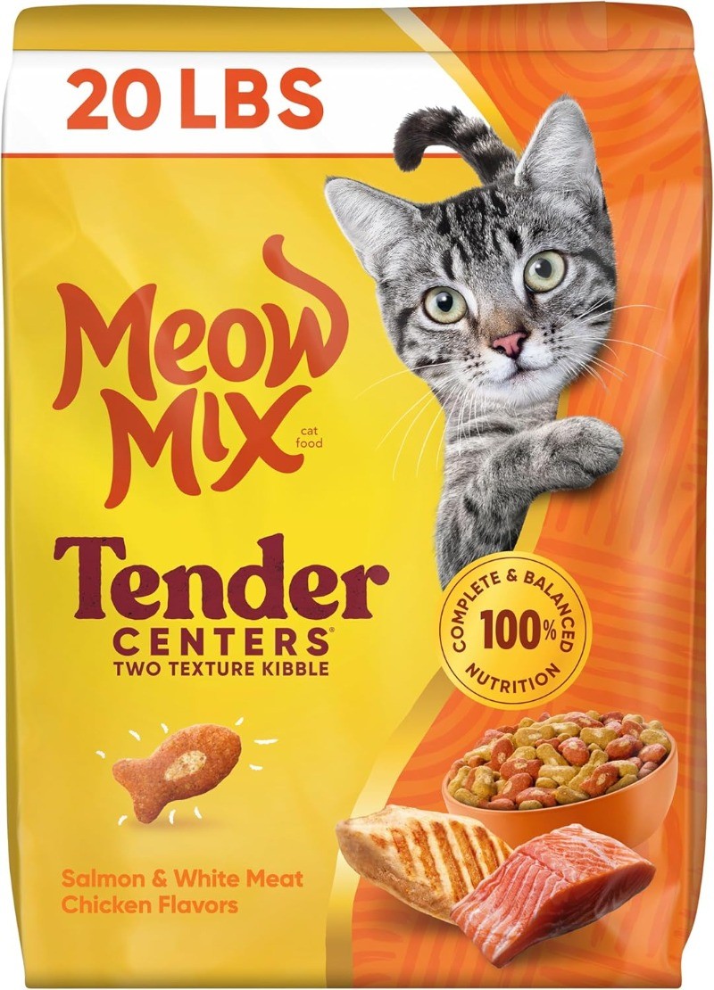 🐱Meow Mix Tender Centers, Salmon & White Meat Chicken, Dry Cat Food 🐱20 lb