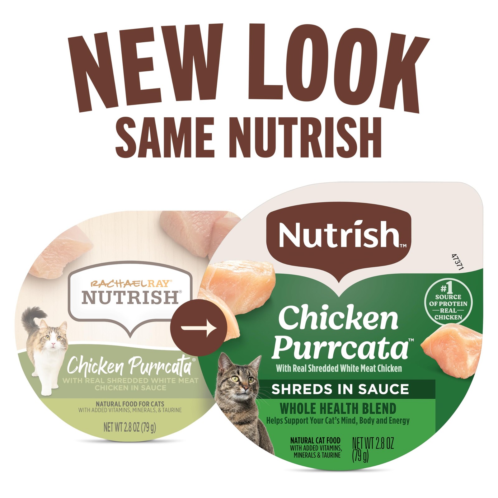 Grain Free Wet Cat Food Chicken Purrcata Whole Health Blend 2.8 oz Cup Pack 12