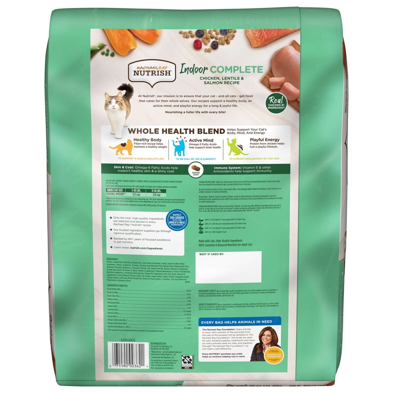 ndoor Complete Natural Premium Dry Cat Food Chicken With Lentils & Salmon Recipe