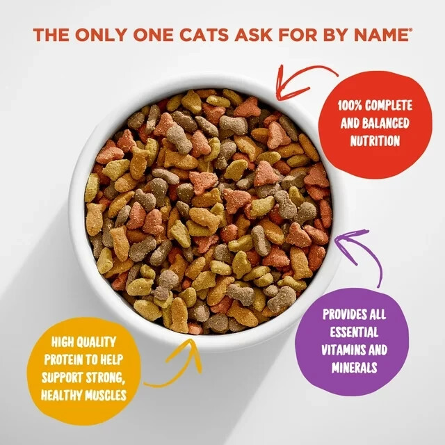 3 Bags Meow Mix Original Choice Dry Cat Food, 16 Pounds Bag