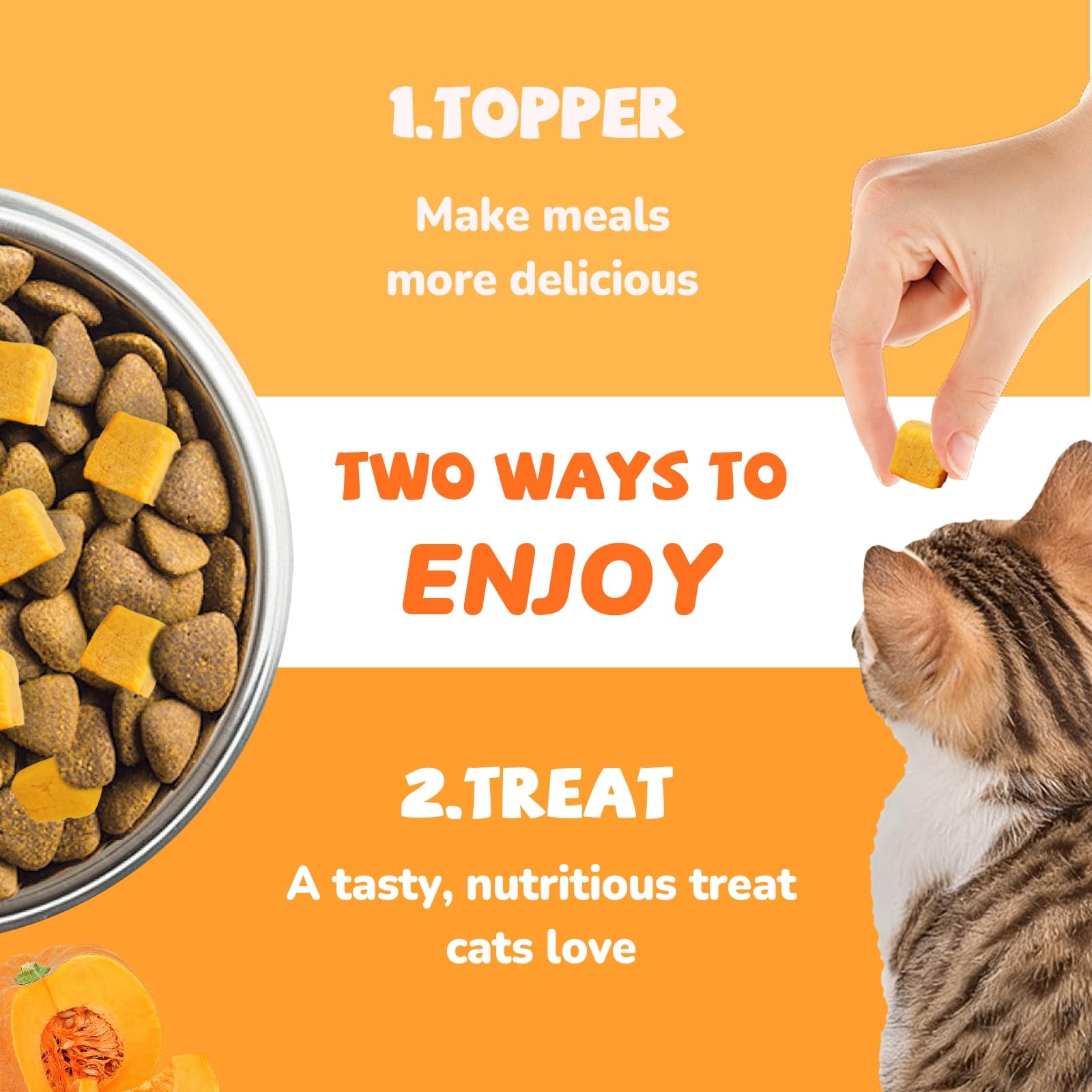 Freeze-Dried Pumpkin Treats for Dogs & Cats – High Fiber, Single Ingredient N…