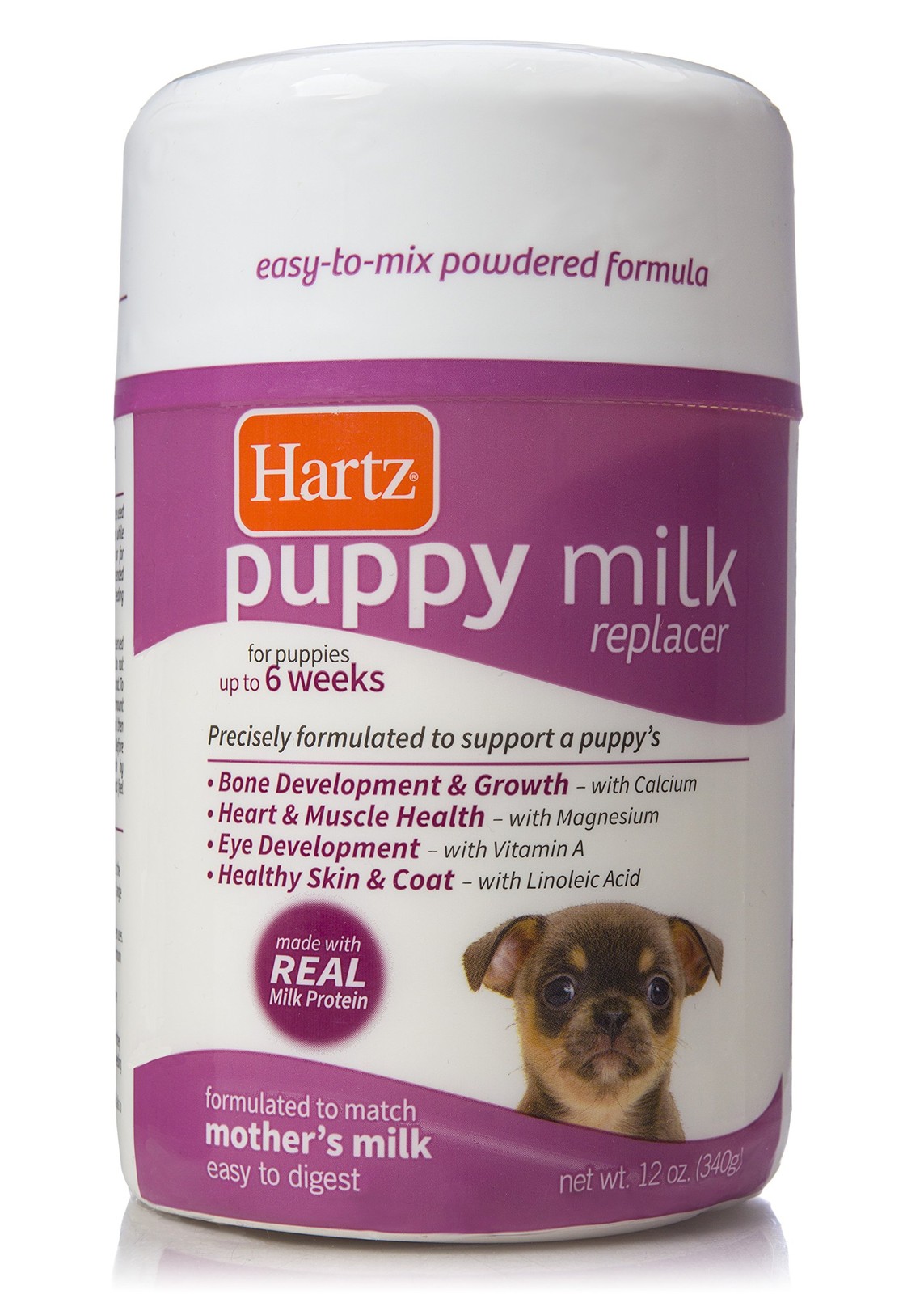 Hartz Powdered Puppy Milk Replacer – 12oz 12 Ounce (Pack of 1), White