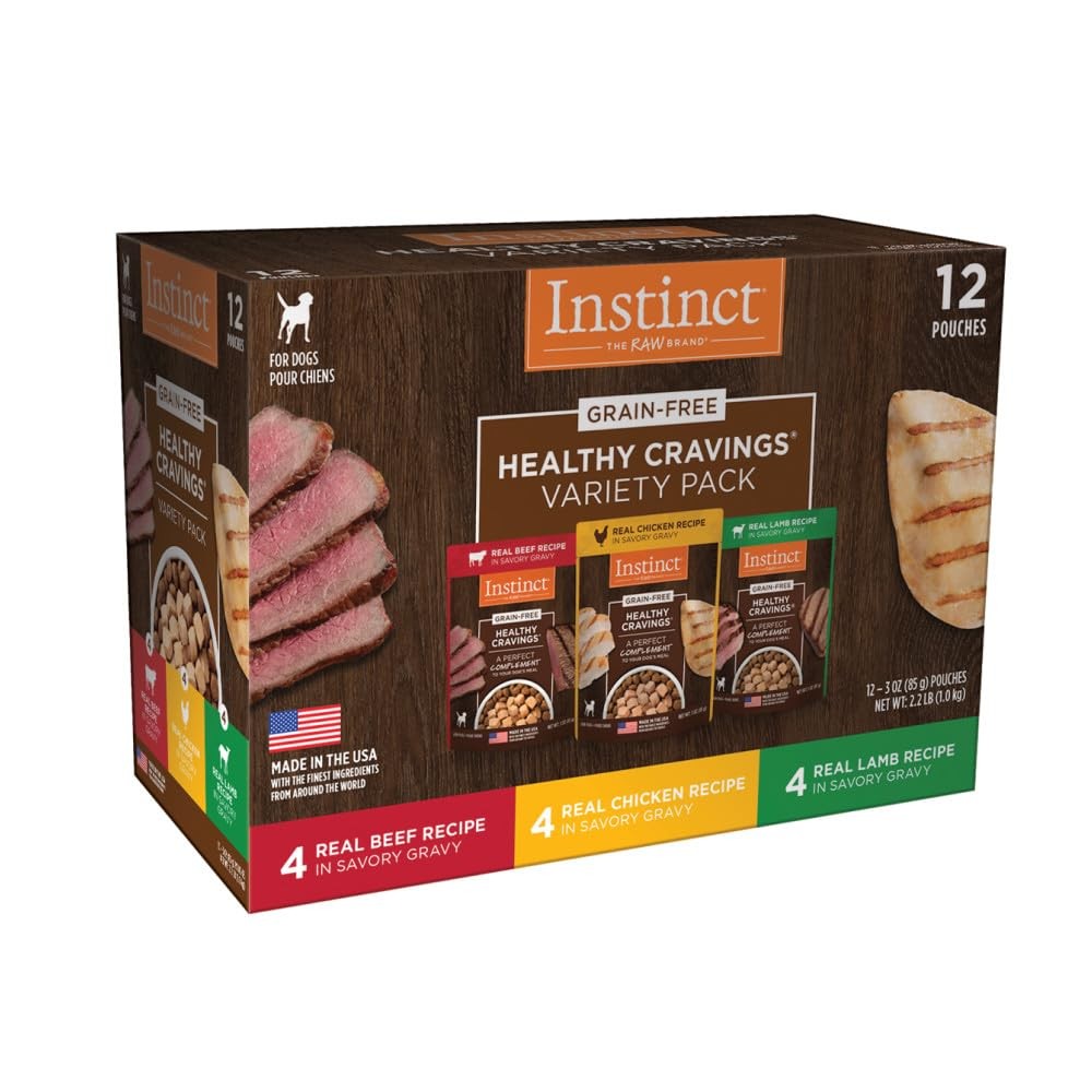 Instinct Healthy Cravings Grain Free 3 Ounce (Pack of 12), Variety Pack