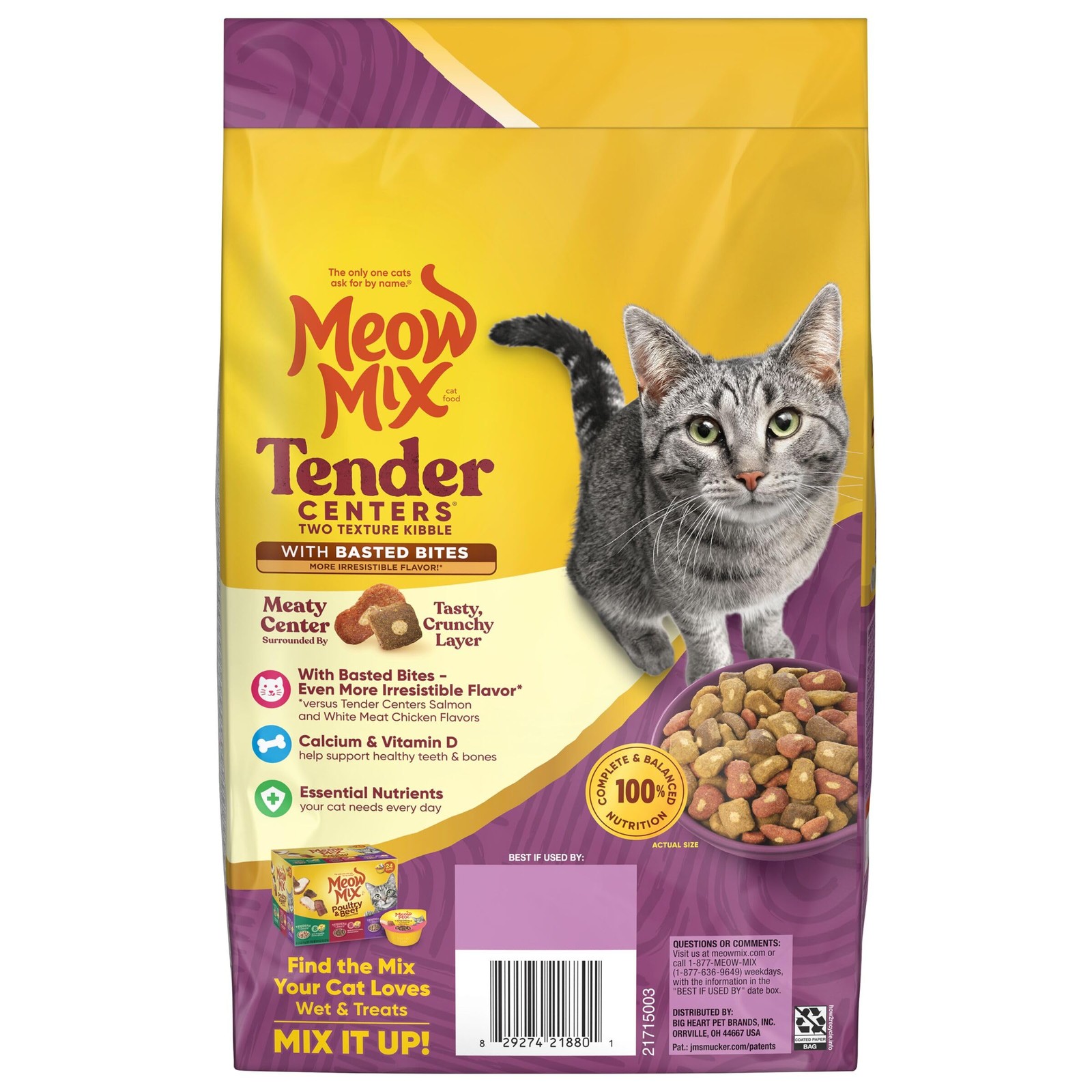 Meow Mix Tender Centers Basted Bites Chicken and Tuna 3 Pound (Pack of 1)