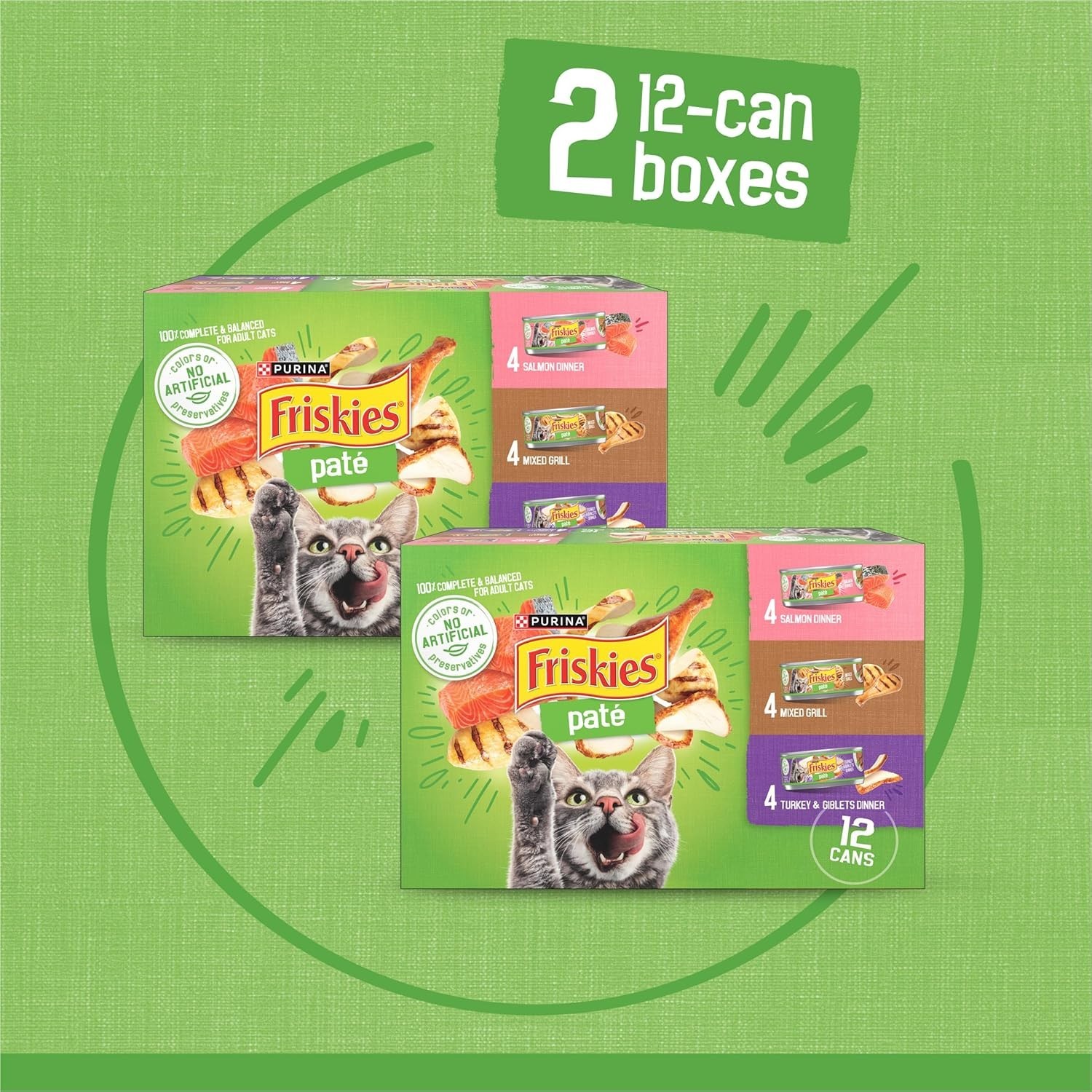 Smooth Pate Cat Food Variety Pack – Salmon, Turkey & Mixed Grill, 5.5 Ounce Cans