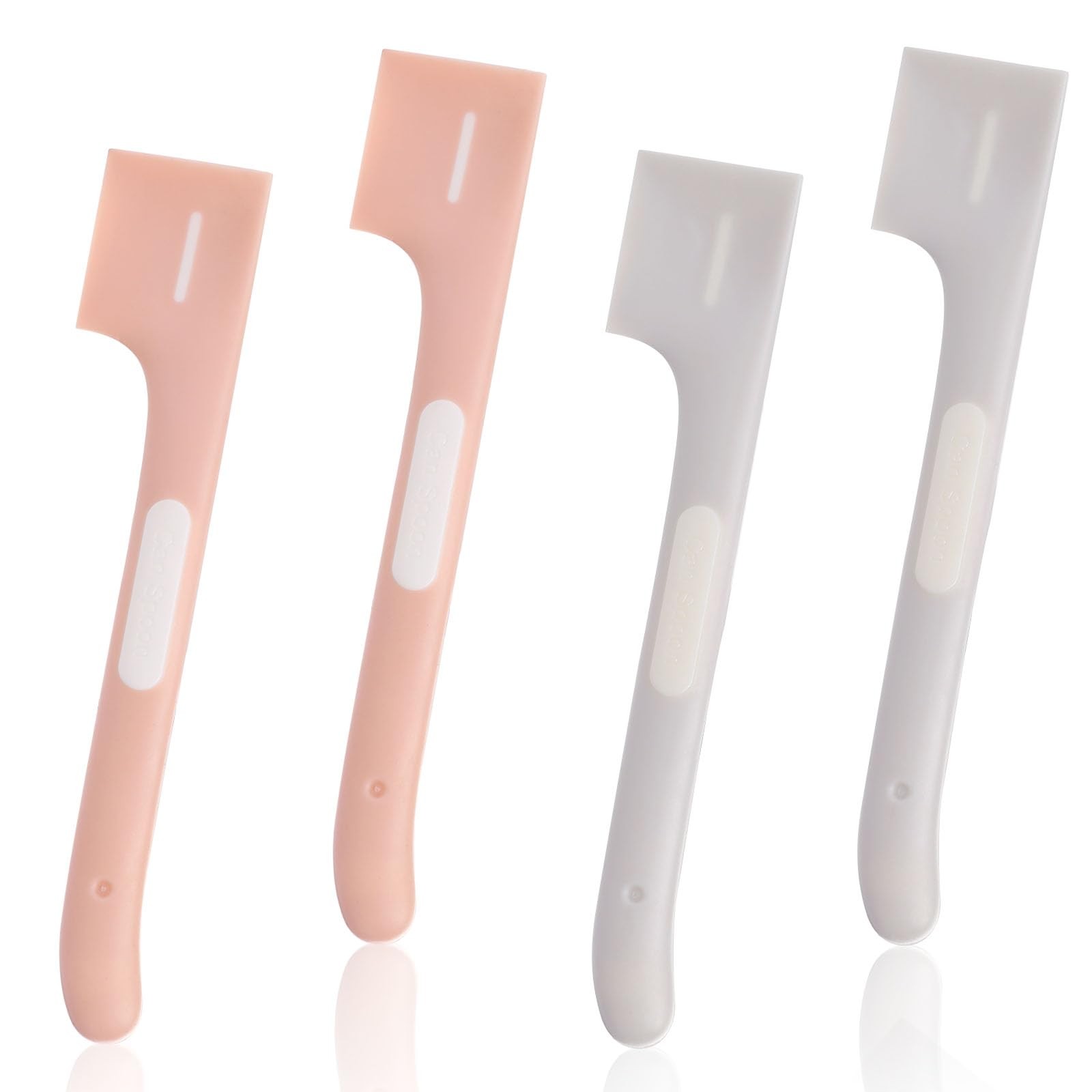 4 PCS Pet Food Spoon, Cat Wet Spoon Mixing Spoons pink, gray