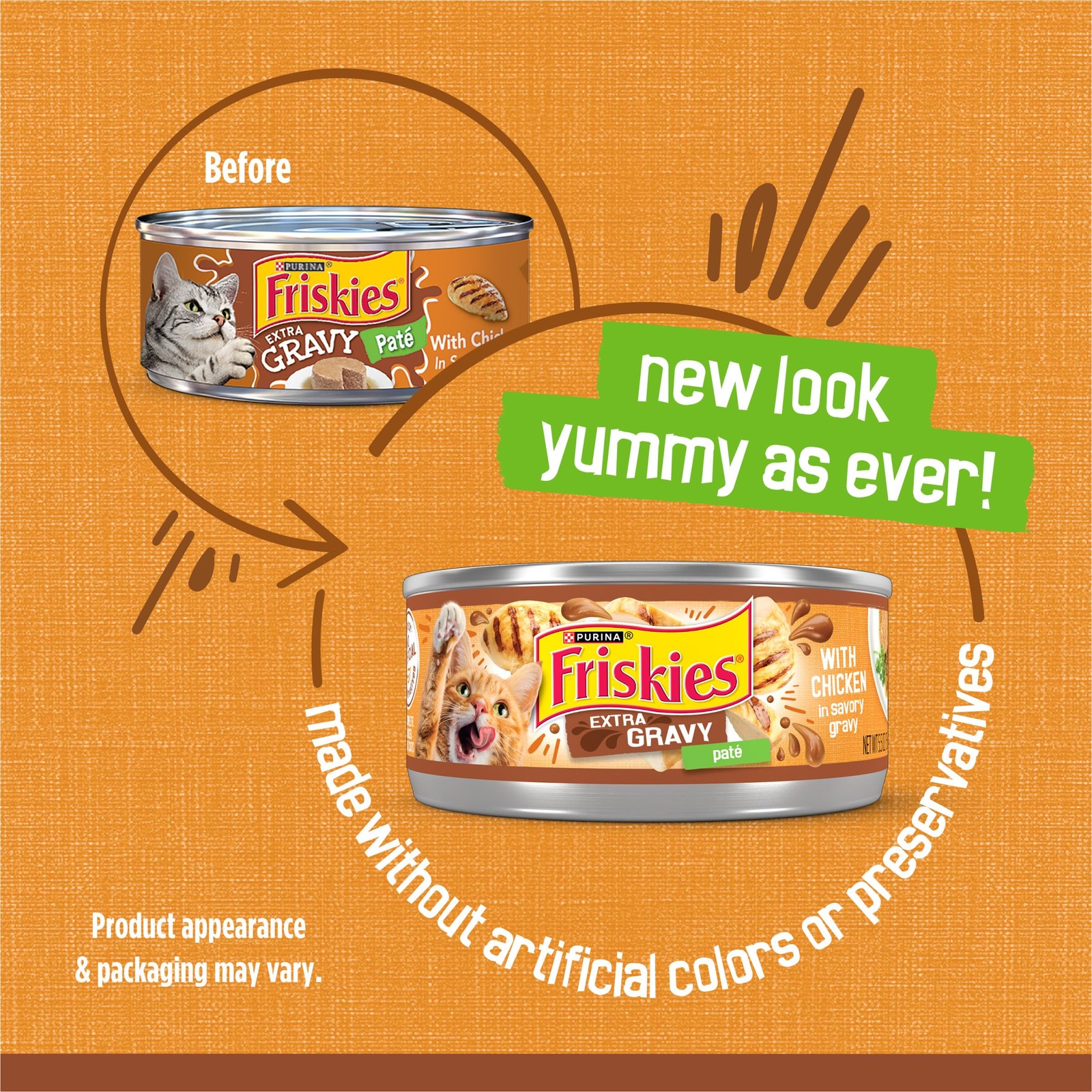 Purina Friskies Gravy Pate Wet Cat Food Extra Gravy Pate Chicken In – Of 24 5.5