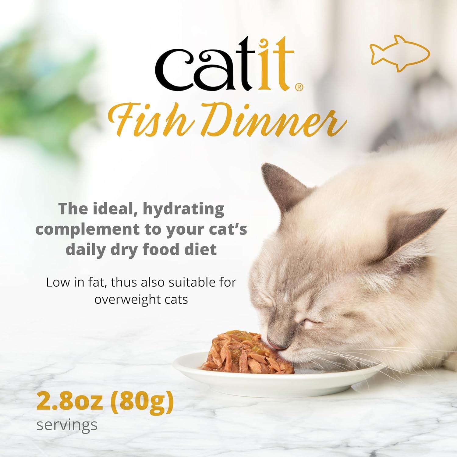 Catit Salmon & Green Beans Dinner – Hydrating Wet Cat Food