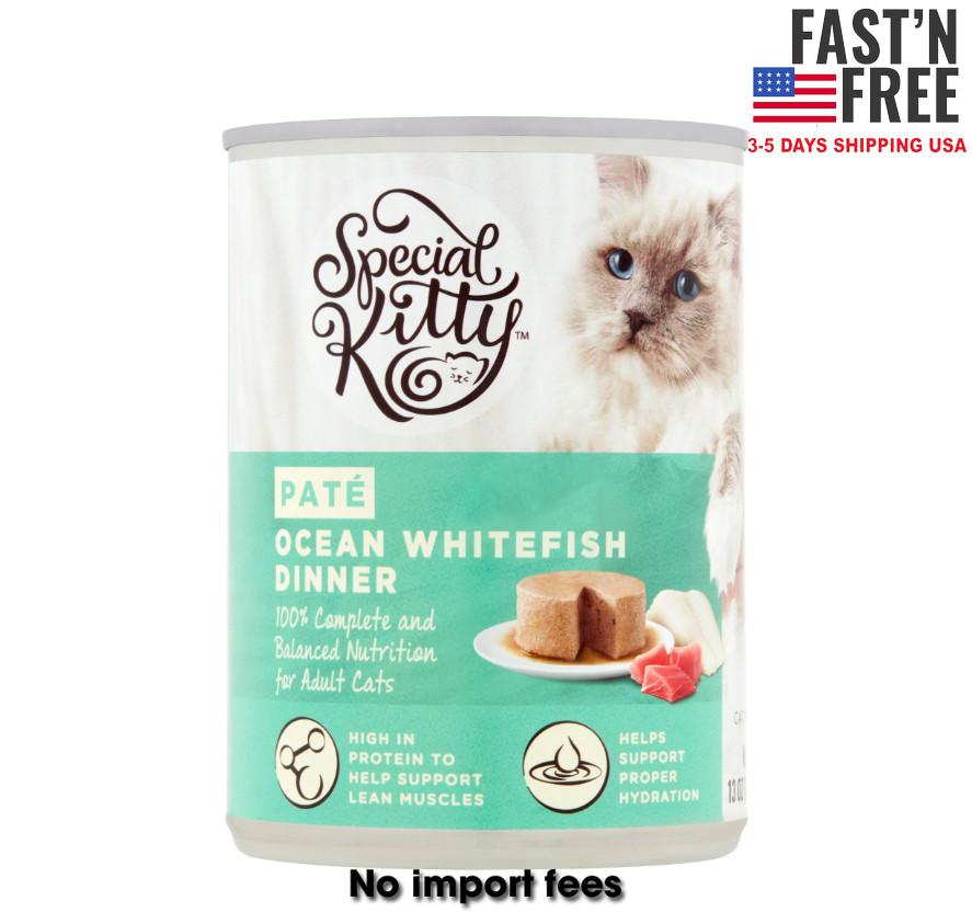 (12 pack) Special Kitty Ocean Whitefish Dinner Pate Wet Cat Food, 13 oz can