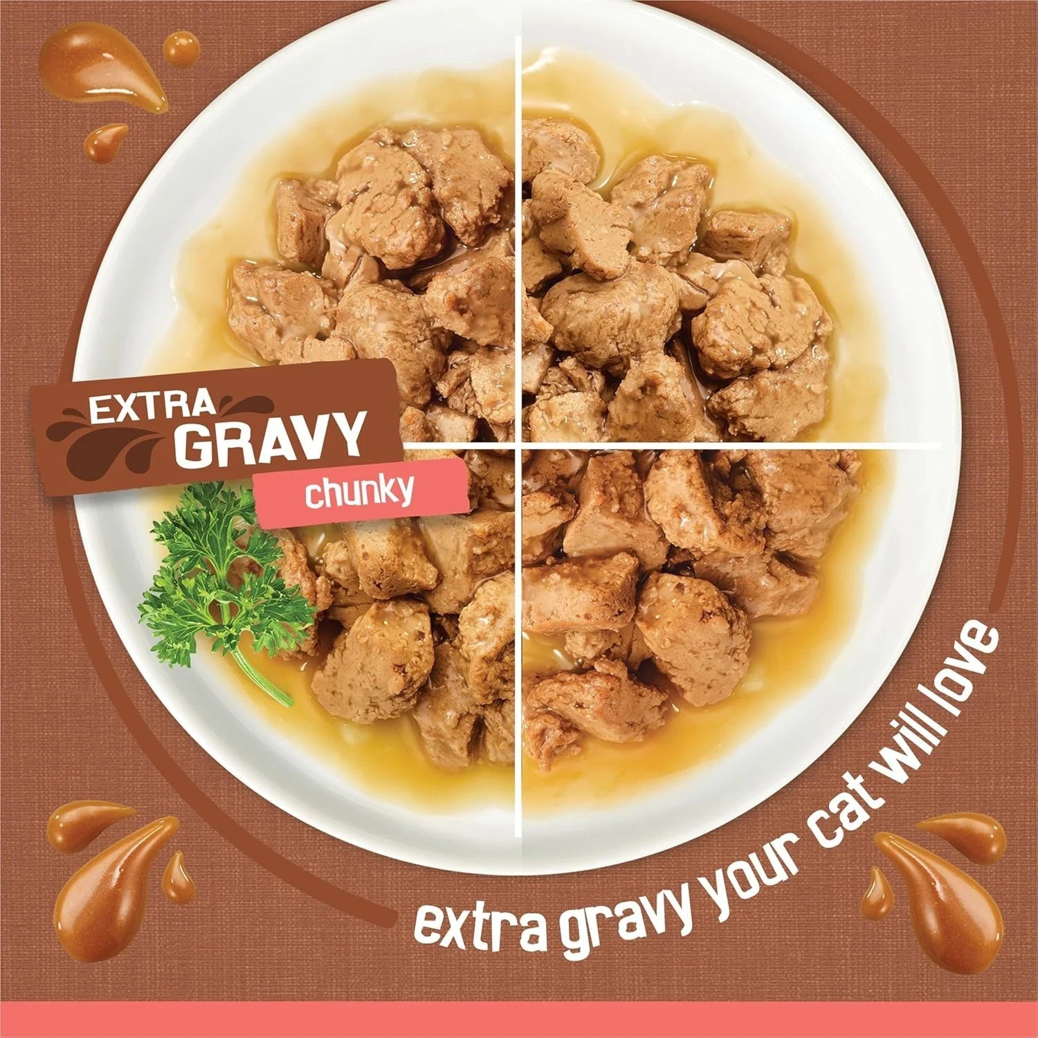 (Pack of 3)Friskies Extra Gravy Adult Cat Wet Food Variety Pack, 24 CT, 132 OZ