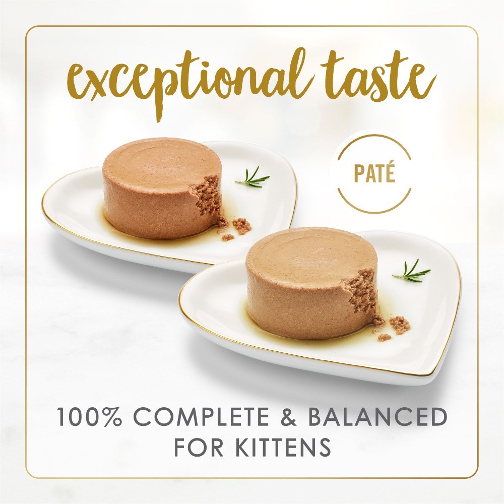 Classic Pate Kitten Food, Wet Cat Food, Salmon Primavera, 3 oz Cans (12 Pack)