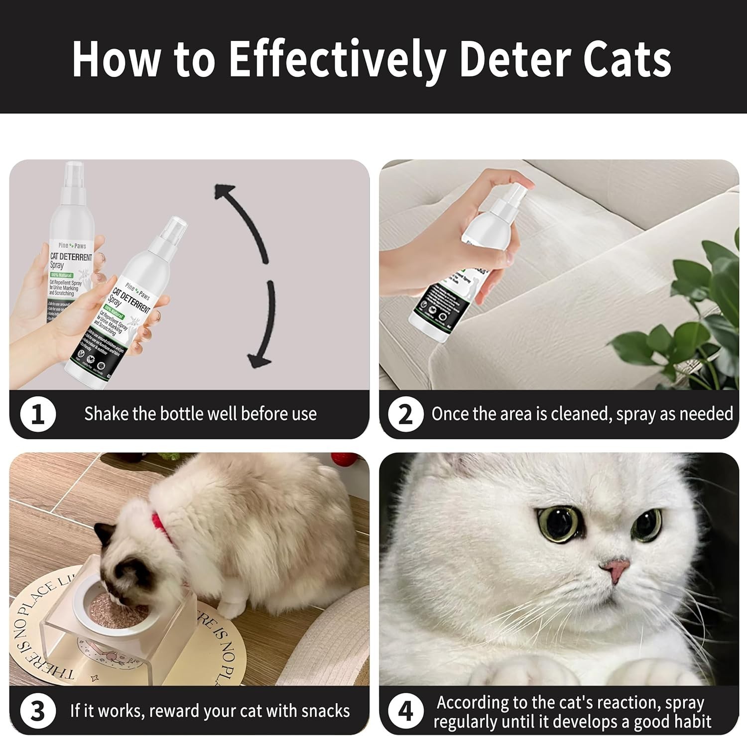 Cat Deterrent Spray – 100% Natural Cat Spray for Urine Marking & Scratching