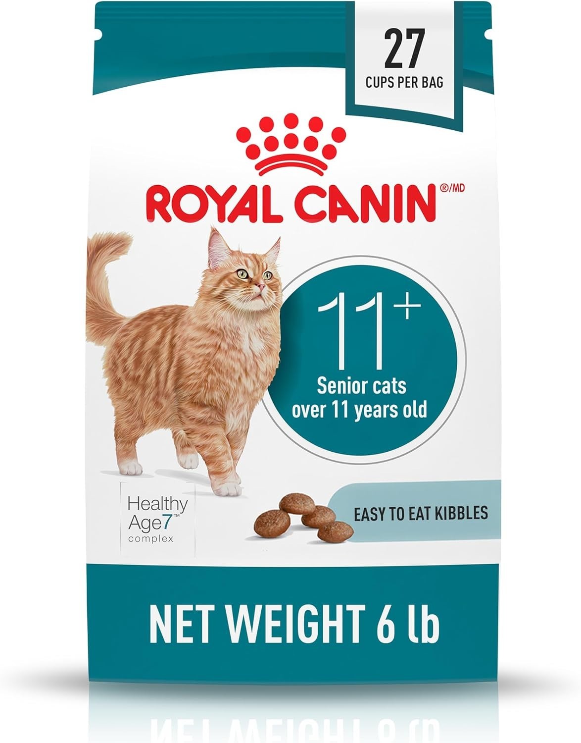 Feline Health Nutrition Aging 11+ Dry Cat Food for Seniors, Kibble Rich in En…