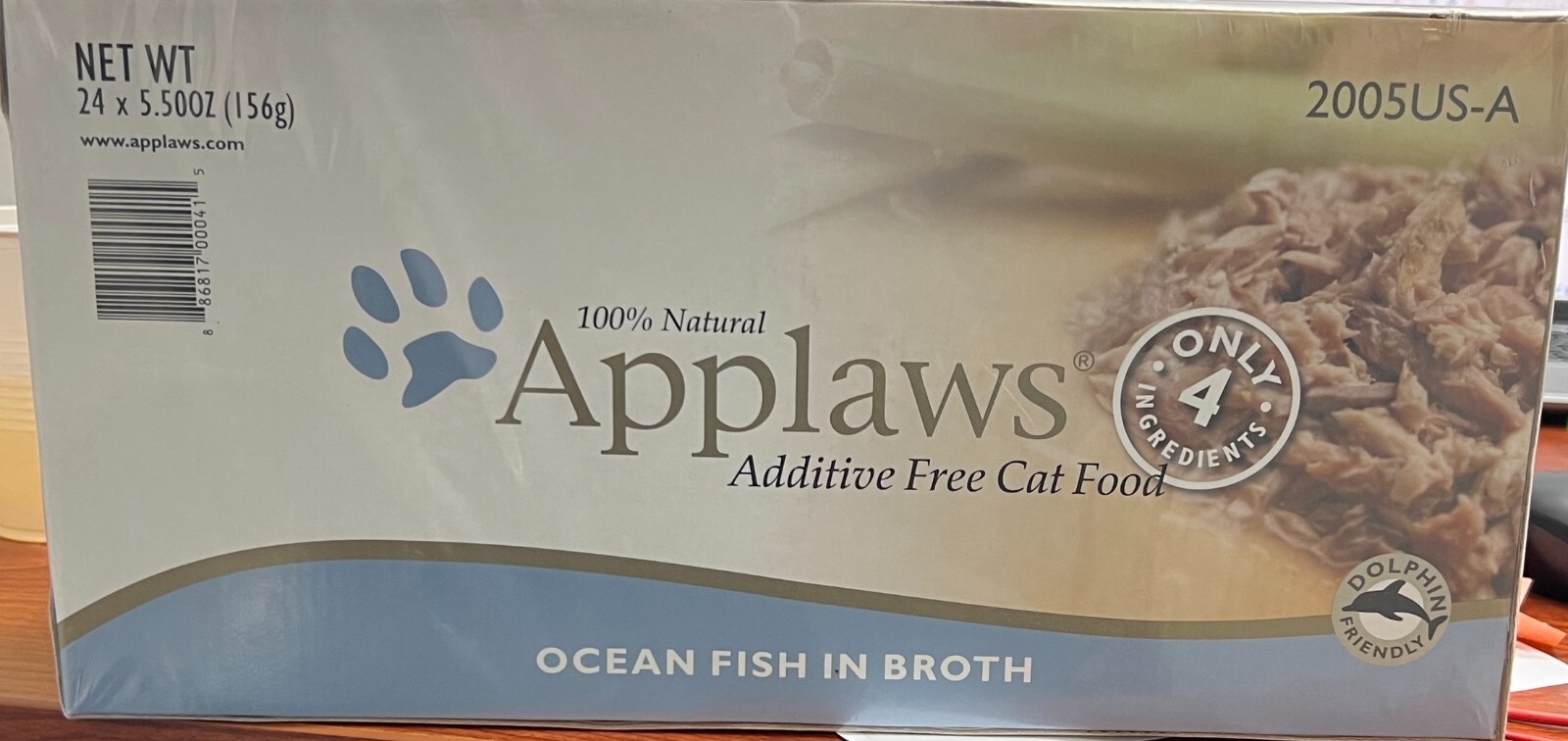 Applaws Natural Ocean Fish in Broth Wet Cat Food, 2.47 oz., Case of 24
