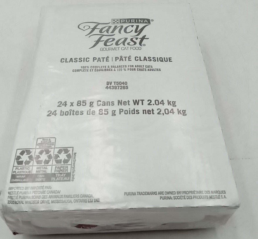 Purina Fancy Feast Pate Wet Cat Food Classic Ocean Whitefish24ct BB9/27