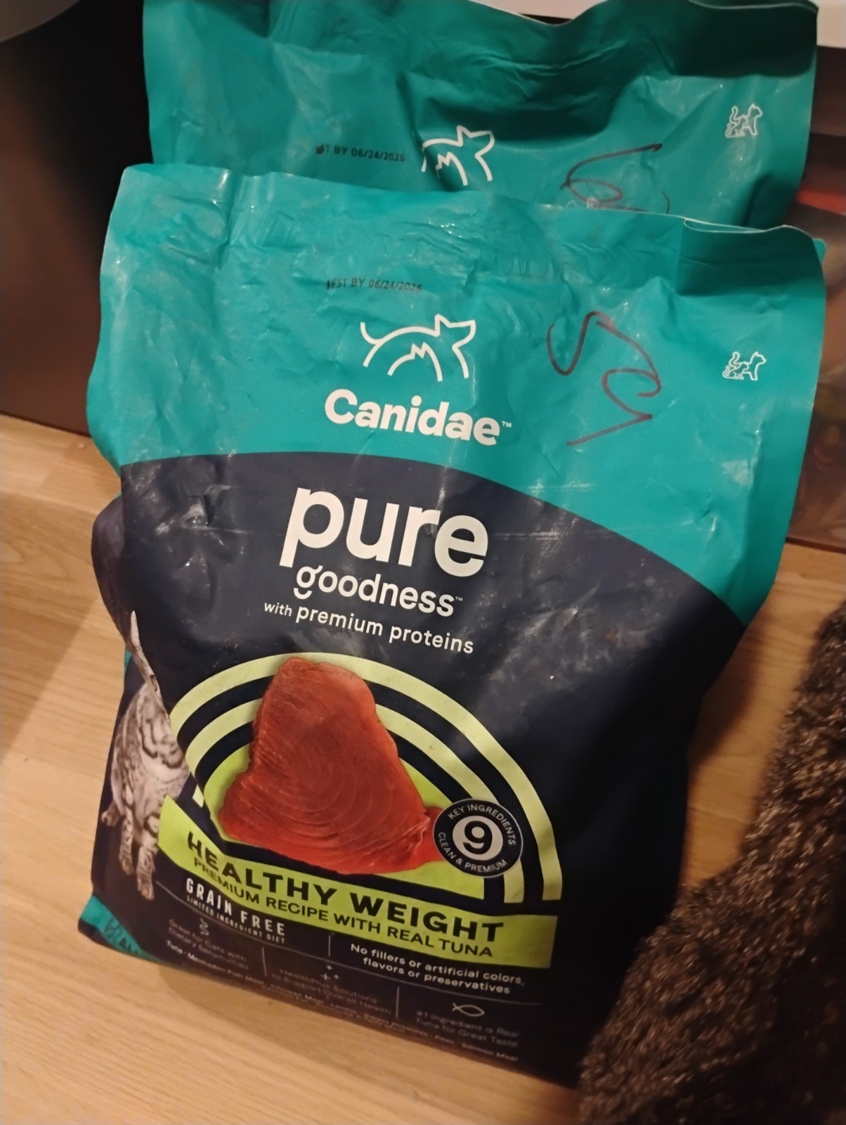 Canidae Pure Goodness Healthy Weight Dry Cat Food Grain Free Tuna 10 Lb Bag New