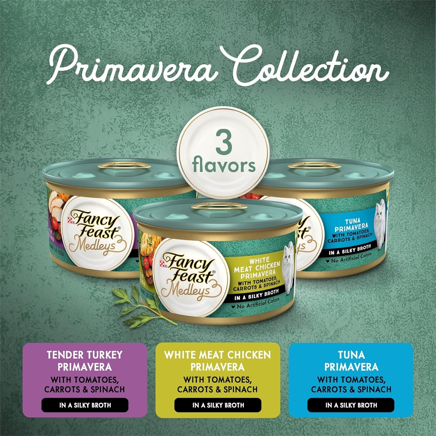 Purina Wet Cat Food Variety Pack Medleys Primavera Collection 2 Packs of 12 3lb