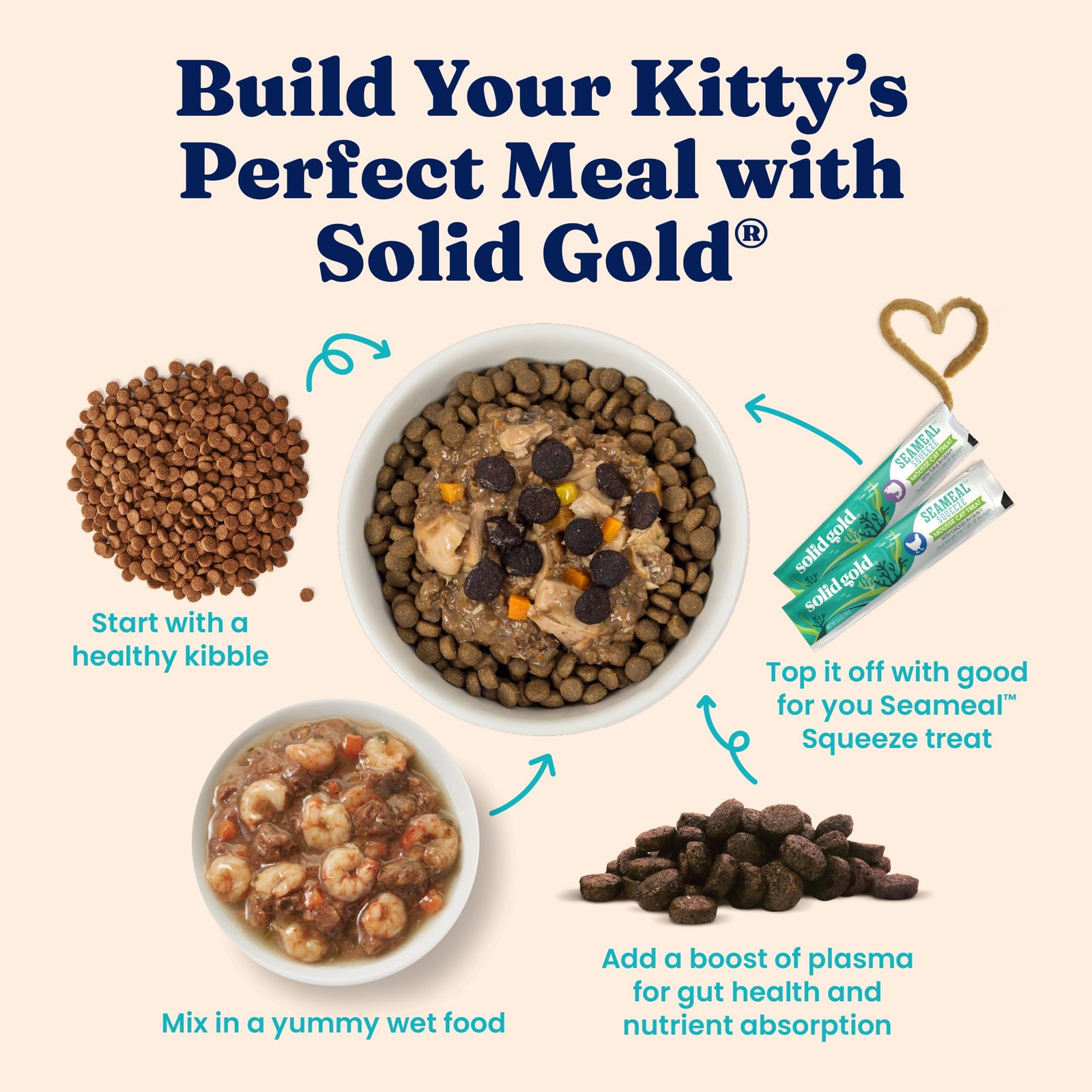 Grain Free Indoor Cat Dry Food Chicken Kibble Probiotics 3 lb Bag