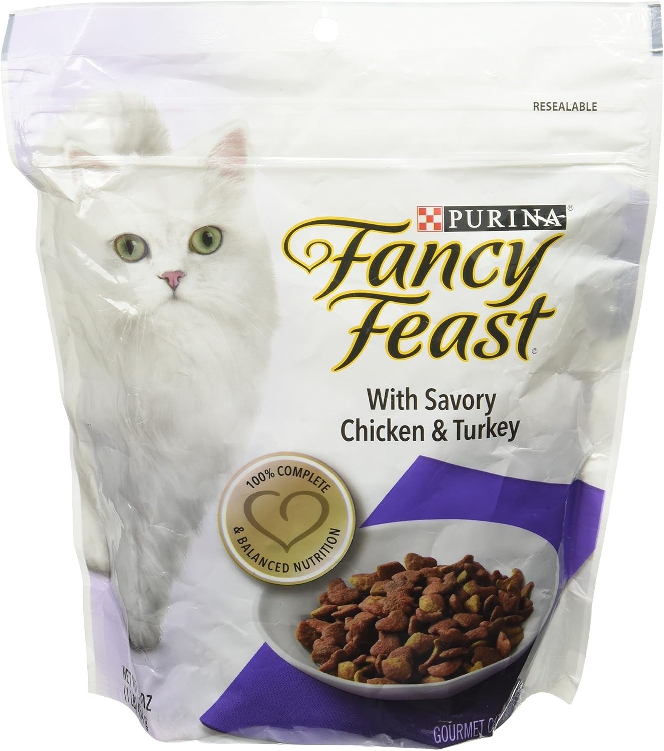 1 lb Savory Chicken & Turkey Cat Food – Additive-Free Nutrition for All Ages